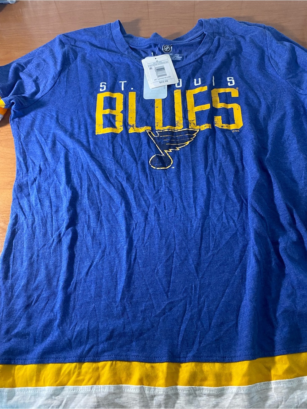 NHL St. Louis Blues Kids Royal Blue & Yellow Tee